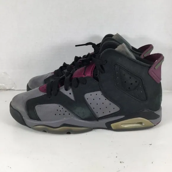 Air Jordan 6 Sneakers Retro Bordeaux Youth Size 7Y Black Gray Purple
