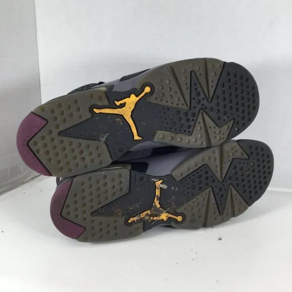 Air Jordan 6 Sneakers Retro Bordeaux Youth Size 7Y Black Gray Purple