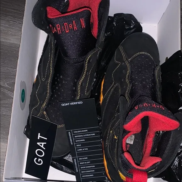 Air Jordan 7 Retro Black and Red Sneakers