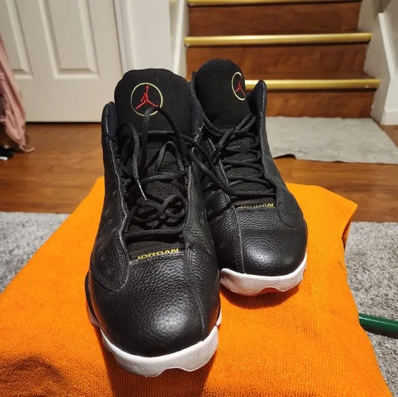 Air Jordan Black Sneakers Retro 13 Color Black Whith White And Red Good Conditio