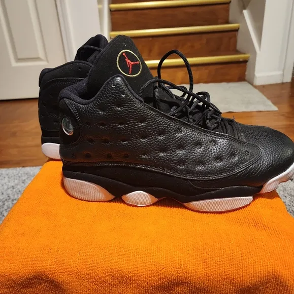 Air Jordan Black Sneakers Retro 13 Color Black Whith White And Red Good Conditio
