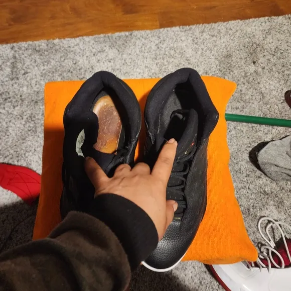 Air Jordan Black Sneakers Retro 13 Color Black Whith White And Red Good Conditio