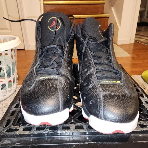 Air Jordan Black Sneakers Retro 13 Color Black Whith White And Red Good Conditio
