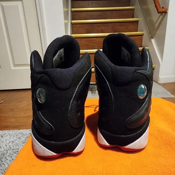 Air Jordan Black Sneakers Retro 13 Color Black Whith White And Red Good Conditio
