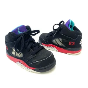 Air Jordan Fire Red/Metallic/Grape 5 Retro TD Top 3 Sneakers