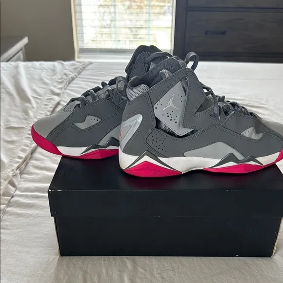 Air Jordan Gray and Pink Sneakers