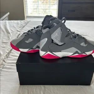 Air Jordan Gray and Pink Sneakers