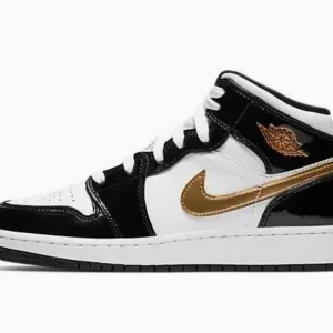 Air Jordan KIds 1 Mid SE 'Black Gold