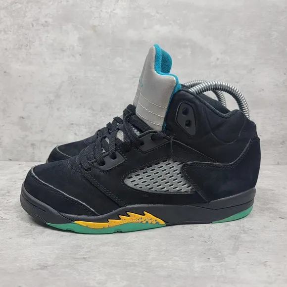 Air Jordan Kid's Retro 5 Mid-Cut Athletic Sneakers Aqua Size 3Y