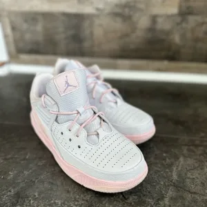 Air Jordan Light Gray and Pink Sneakers