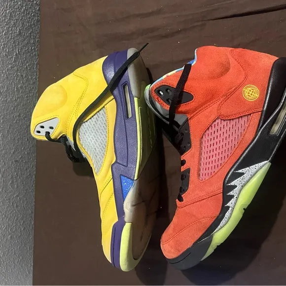 Air Jordan Neon Green Sneakers Air Jordan 5 Retro SE What The
