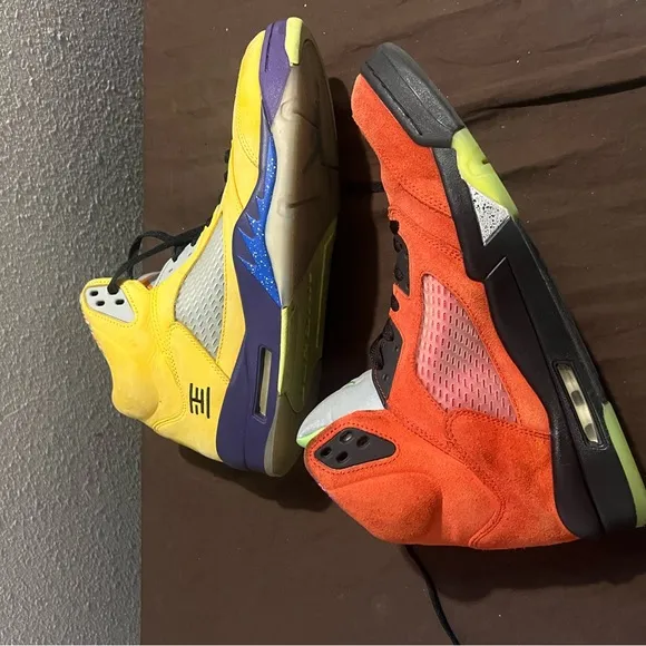 Air Jordan Neon Green Sneakers Air Jordan 5 Retro SE What The