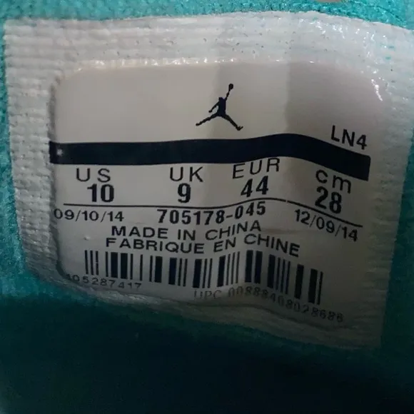 Air Jordan Retro 10 ‘Lady Liberty’ Sneakers - Mens Sz 10