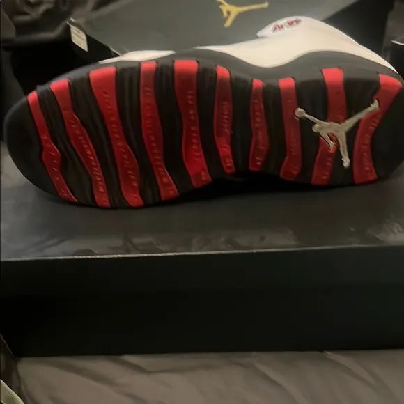 Air Jordan Retro 10 Sneakers - White, Black, True Red