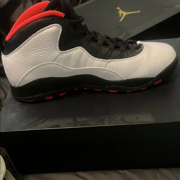 Air Jordan Retro 10 Sneakers - White, Black, True Red