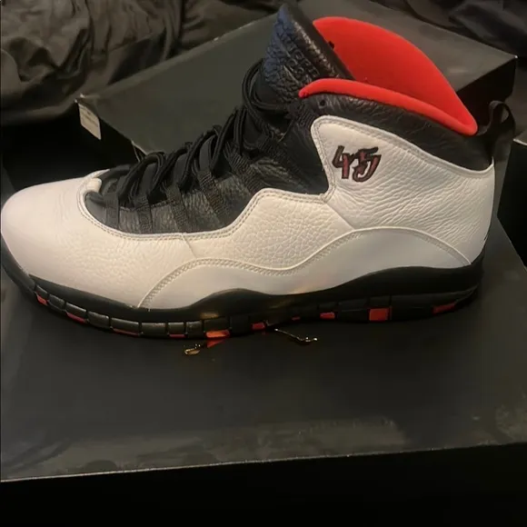 Air Jordan Retro 10 Sneakers - White, Black, True Red