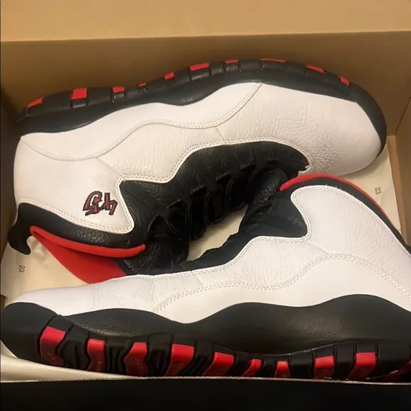Air Jordan Retro 10 Sneakers - White, Black, True Red
