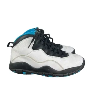 Air Jordan Retro 10 white/ powder blue/ black size 9.5 sneakers