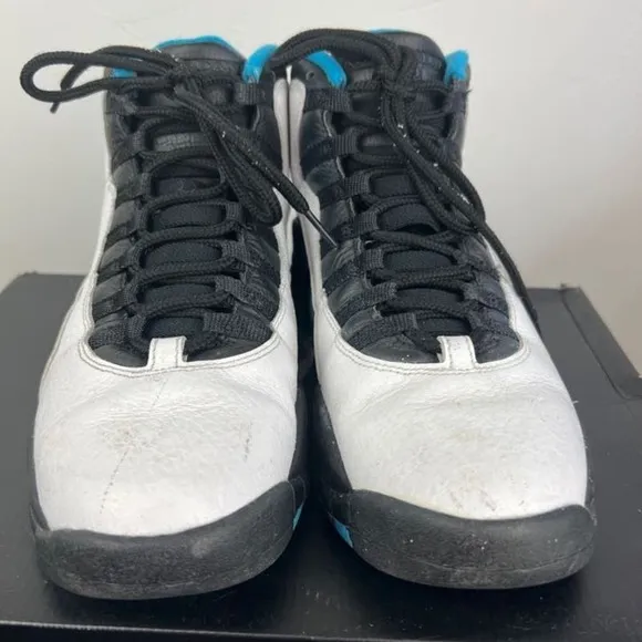 Air Jordan Retro 10 white/ powder blue/ black size 9.5 sneakers