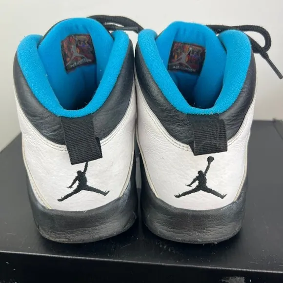 Air Jordan Retro 10 white/ powder blue/ black size 9.5 sneakers