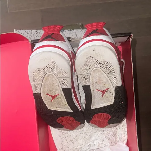 Air Jordan Retro 4 White and Black Sneakers