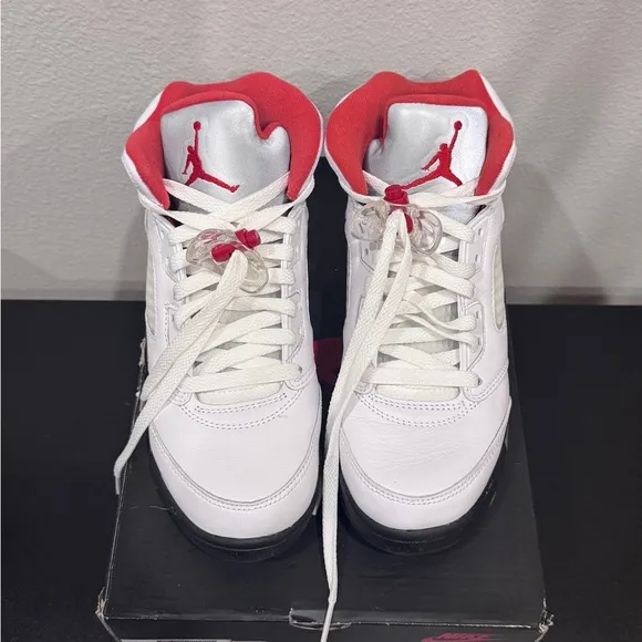Air Jordan Retro 5, Fire Red Silver Tongue (2020) (GS)