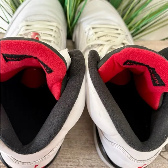 Air Jordan Retro 5 White Cement Sneakers