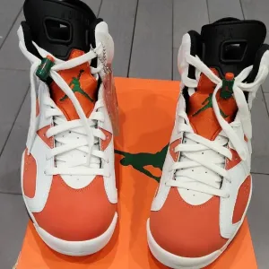 Air Jordan Retro High Sneakers - Orange and White