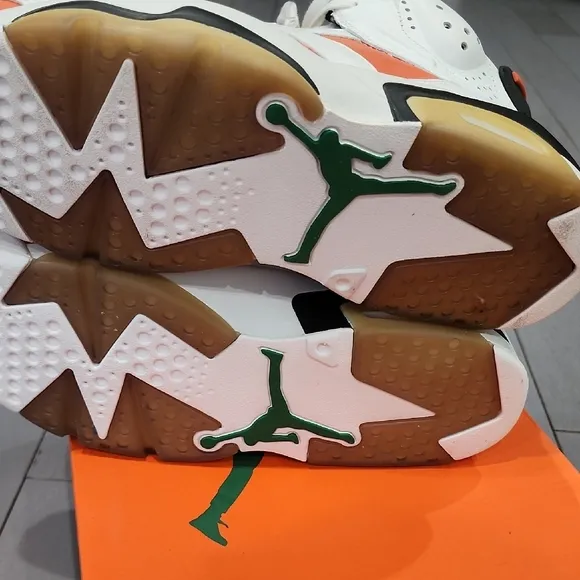 Air Jordan Retro High Sneakers - Orange and White