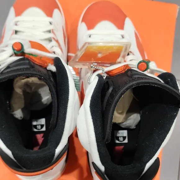 Air Jordan Retro High Sneakers - Orange and White