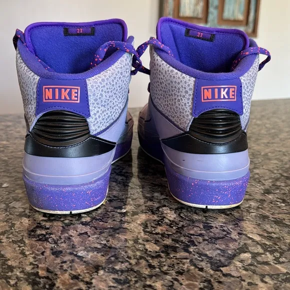 Air Jordan Retro II Purple and Black Sneakers 10.5