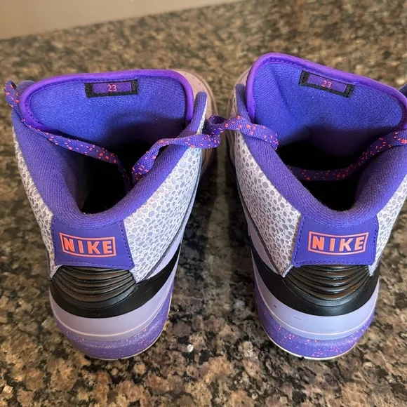 Air Jordan Retro II Purple and Black Sneakers 10.5