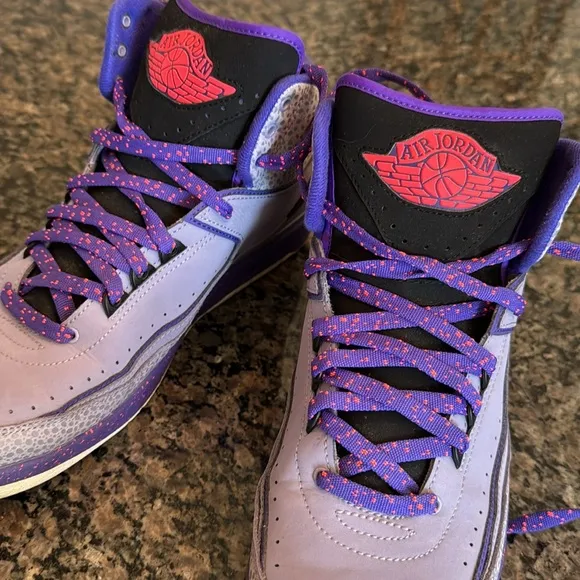 Air Jordan Retro II Purple and Black Sneakers 10.5