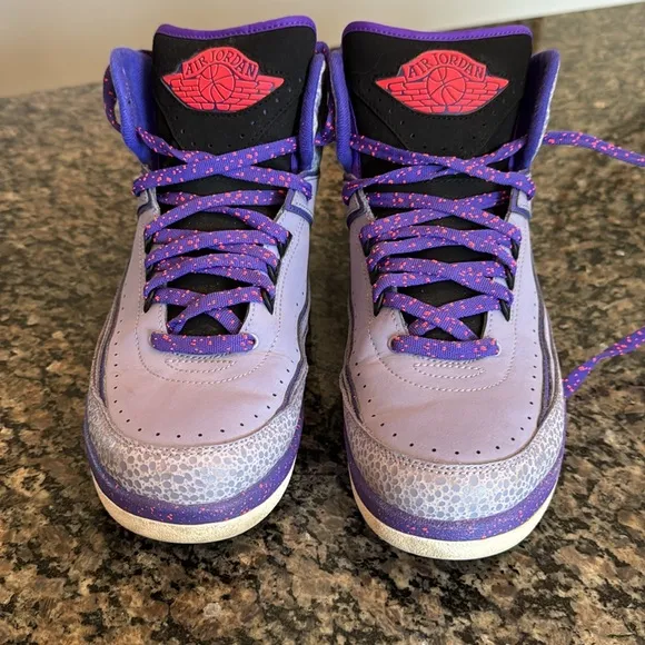 Air Jordan Retro II Purple and Black Sneakers 10.5