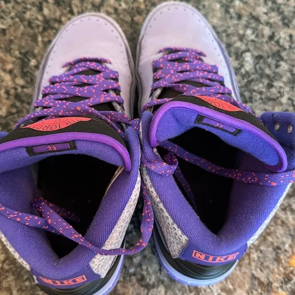 Air Jordan Retro II Purple and Black Sneakers 10.5