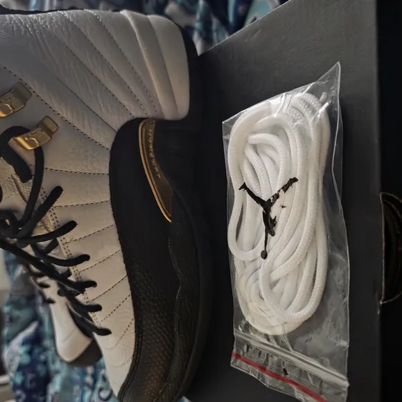 Air Jordan Retro Sneakers in Black/white/gold