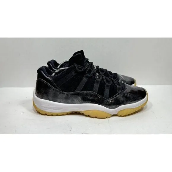 Air Jordan 11 Retro Low Barons Black Gray Sneakers 528895-010 Men's Size 11.5