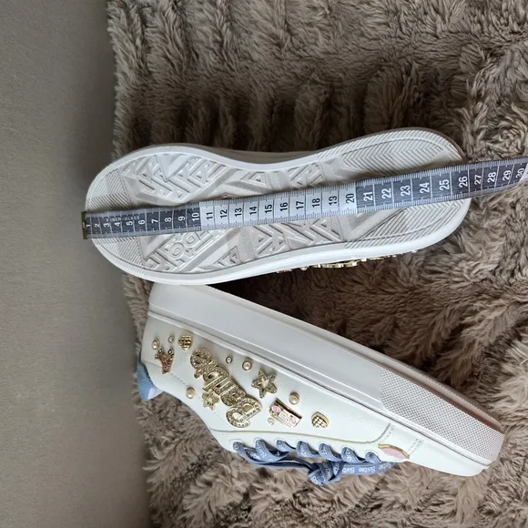 Aldo Barbie  Women's White and Blue Sneakers