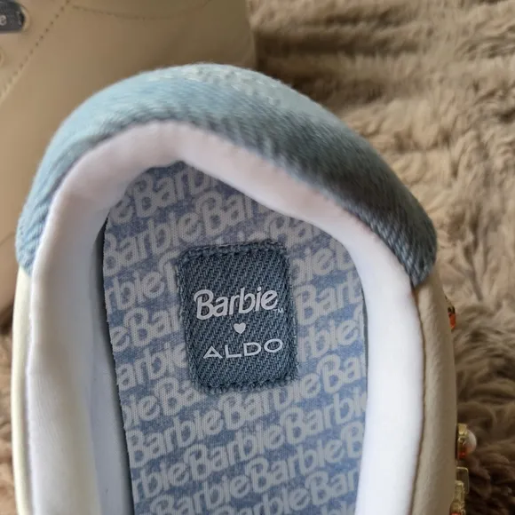 Aldo Barbie  Women's White and Blue Sneakers