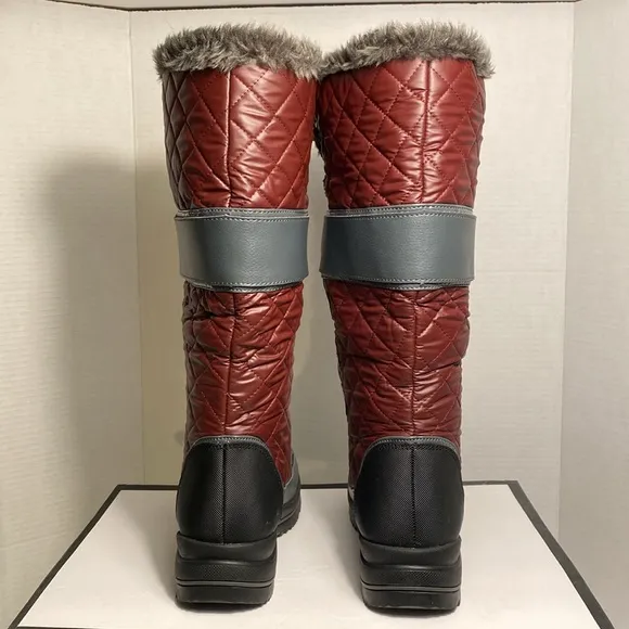 Aldo Tall Lace Up Winter Waterproof Snow Boots Faux Fur Lining Women size 7
