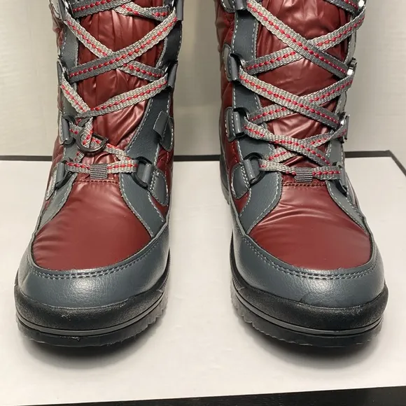 Aldo Tall Lace Up Winter Waterproof Snow Boots Faux Fur Lining Women size 7