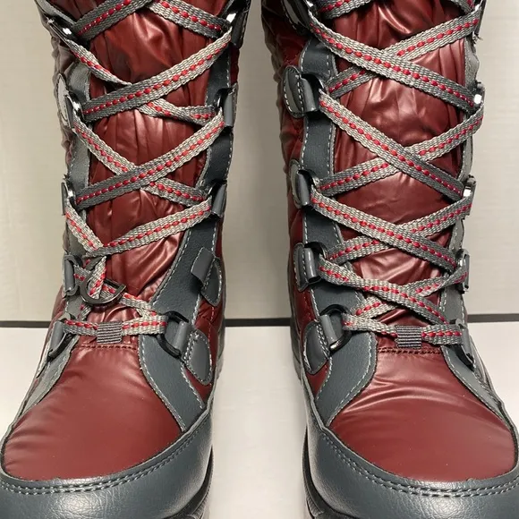 Aldo Tall Lace Up Winter Waterproof Snow Boots Faux Fur Lining Women size 7
