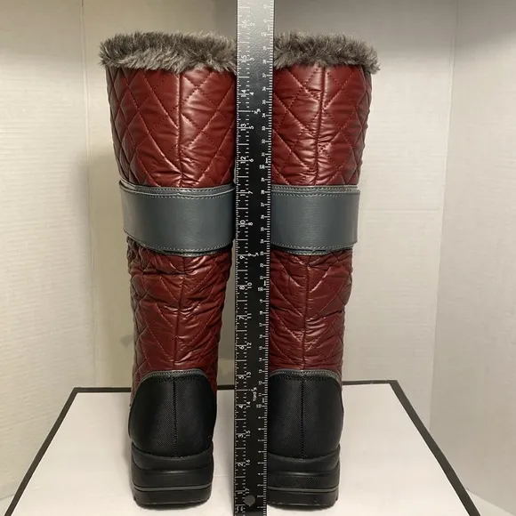 Aldo Tall Lace Up Winter Waterproof Snow Boots Faux Fur Lining Women size 7