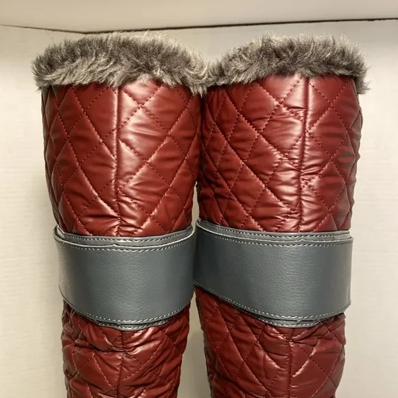 Aldo Tall Lace Up Winter Waterproof Snow Boots Faux Fur Lining Women size 7
