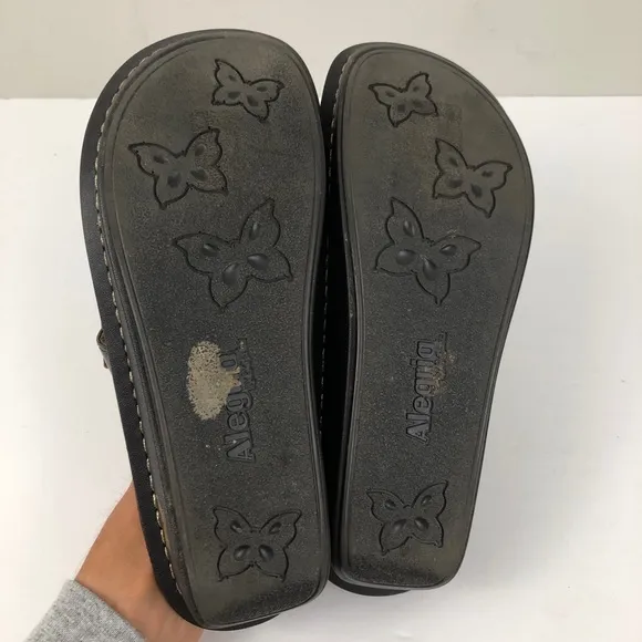 Alegria Carina Bronze Embellished Thong Sandals