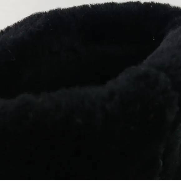 Alexander Wang SZ 8 Yumi Black Shearling Boots Silver Studs