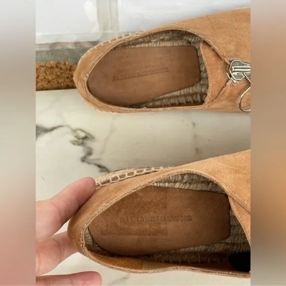 Alexander Wang Tan Devon Suede EspadrilleFlats 37/7
