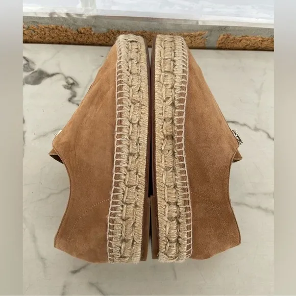 Alexander Wang Tan Devon Suede EspadrilleFlats 37/7