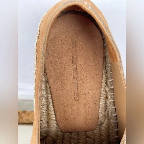 Alexander Wang Tan Devon Suede EspadrilleFlats 37/7
