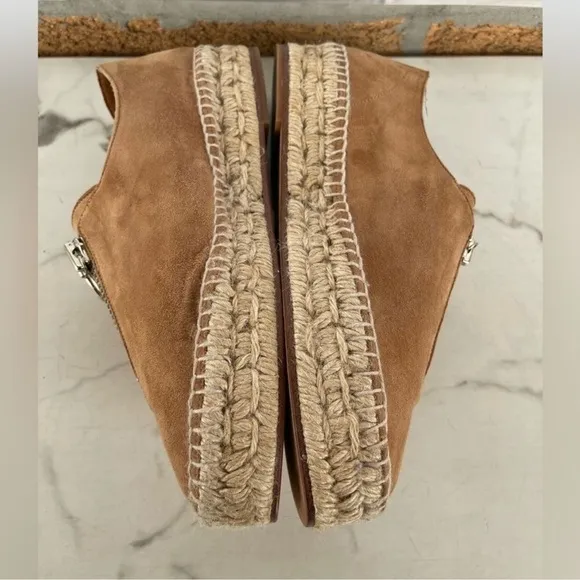 Alexander Wang Tan Devon Suede EspadrilleFlats 37/7